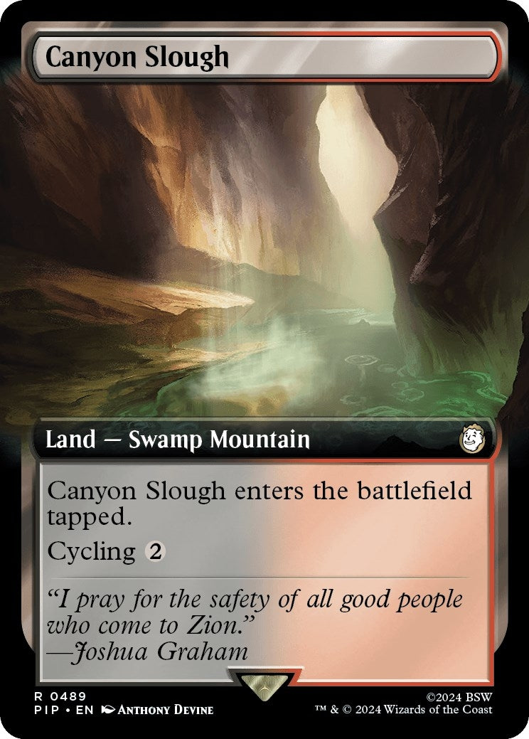 Image for Canyon Slough (Extended Art) (Universes Beyond: Fallout) (489) - Magic: The Gathering