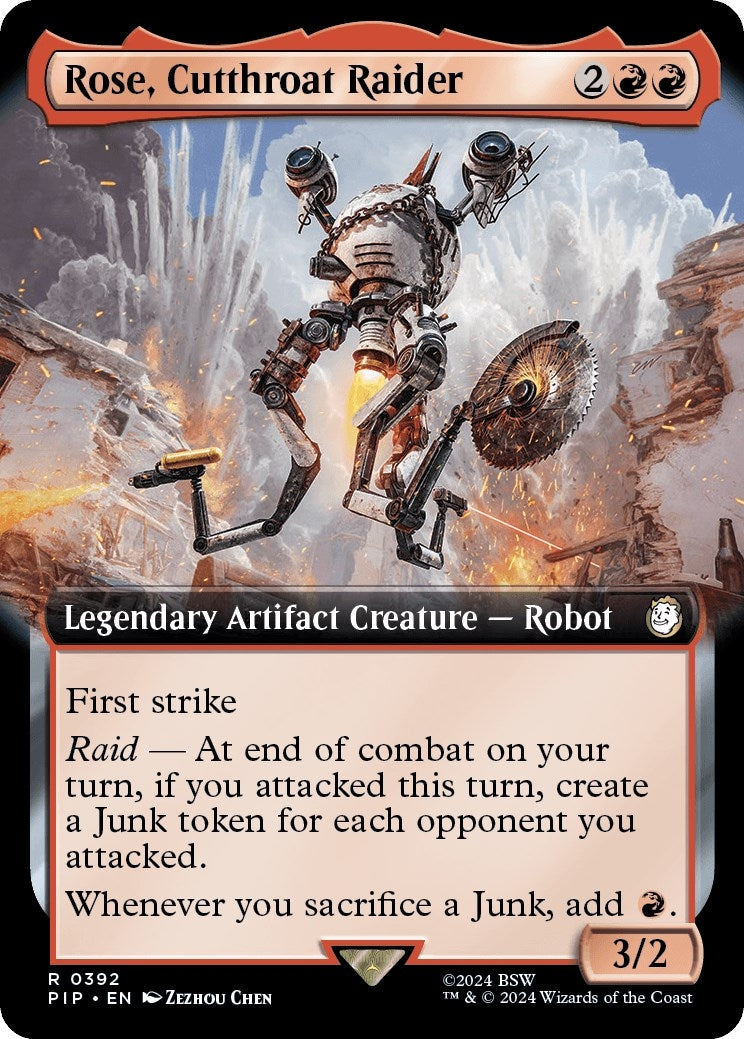 Image for Rose, Cutthroat Raider (Extended Art) (Universes Beyond: Fallout) (392) - Magic: The Gathering