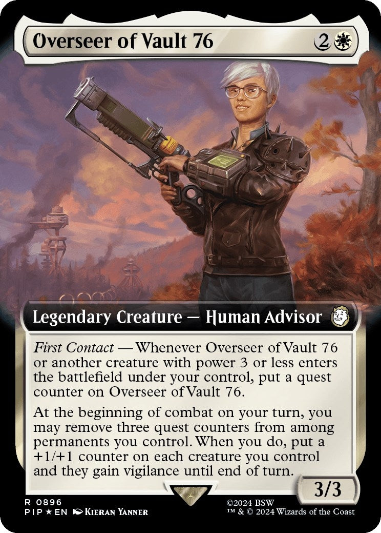 Image for Overseer of Vault 76 (Extended Art) (Surge Foil) (Universes Beyond: Fallout) (896) - Magic: The Gathering