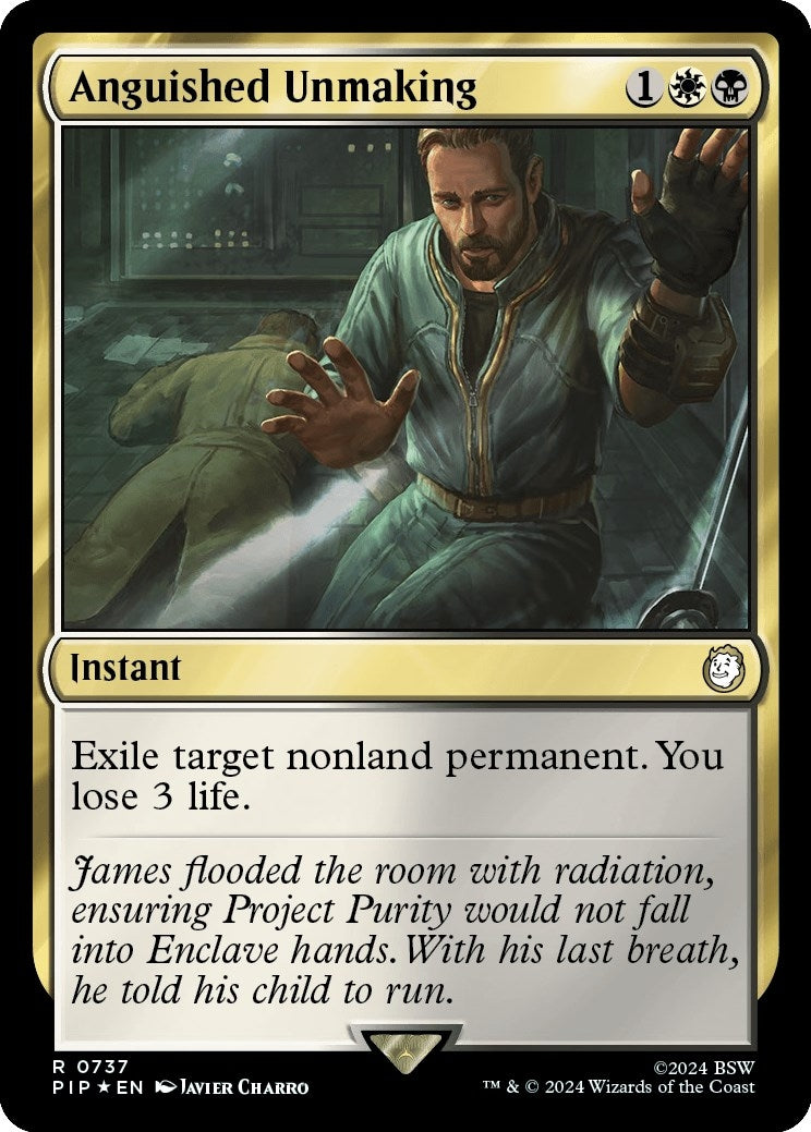 Image for Anguished Unmaking (Surge Foil) (Universes Beyond: Fallout) (737) - Magic: The Gathering