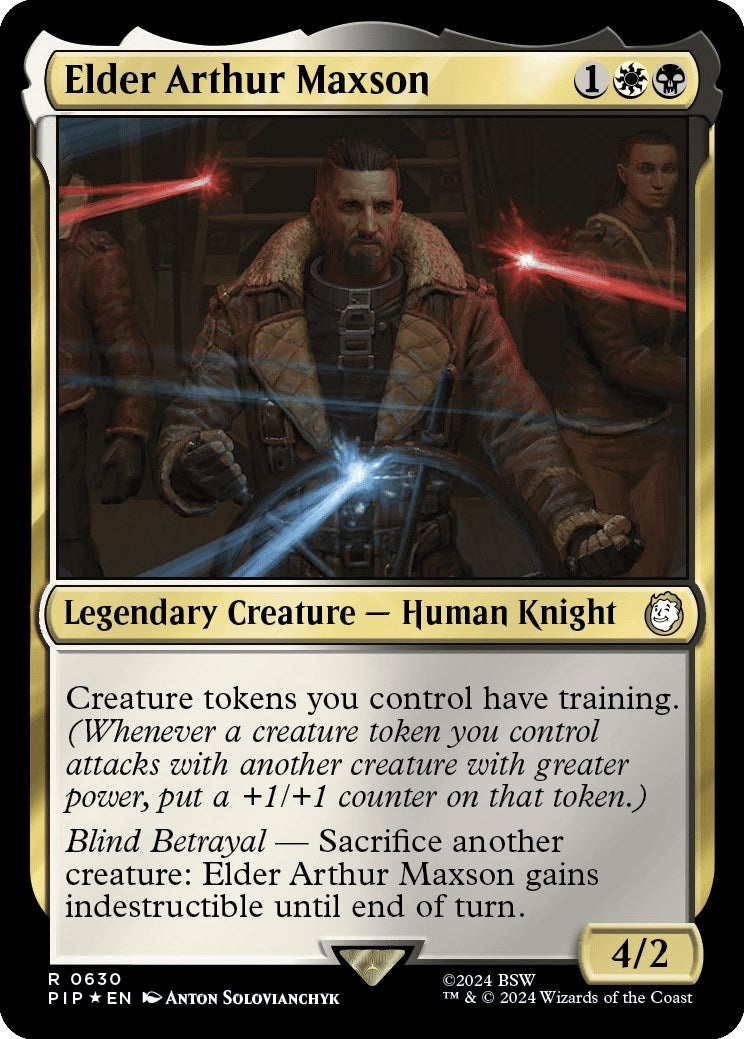 Image for Elder Arthur Maxson (Surge Foil) (Universes Beyond: Fallout) (630) - Magic: The Gathering