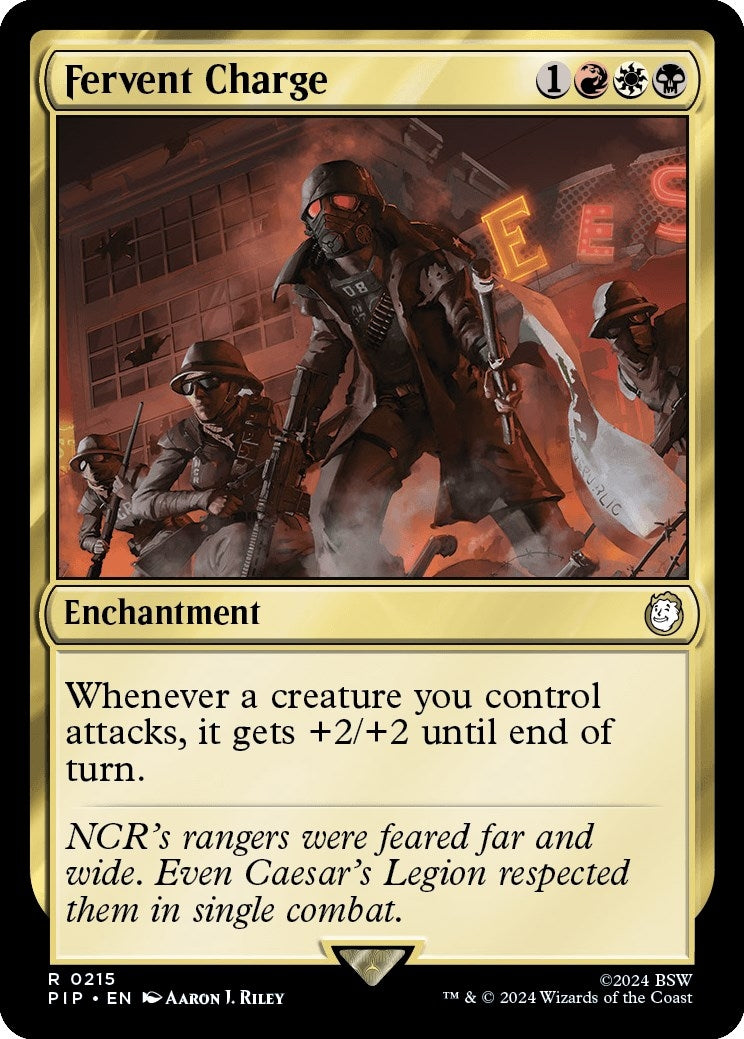Image for Fervent Charge (Universes Beyond: Fallout) (215) - Magic: The Gathering