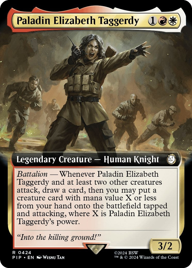 Image for Paladin Elizabeth Taggerdy (Extended Art) (Universes Beyond: Fallout) (424) - Magic: The Gathering