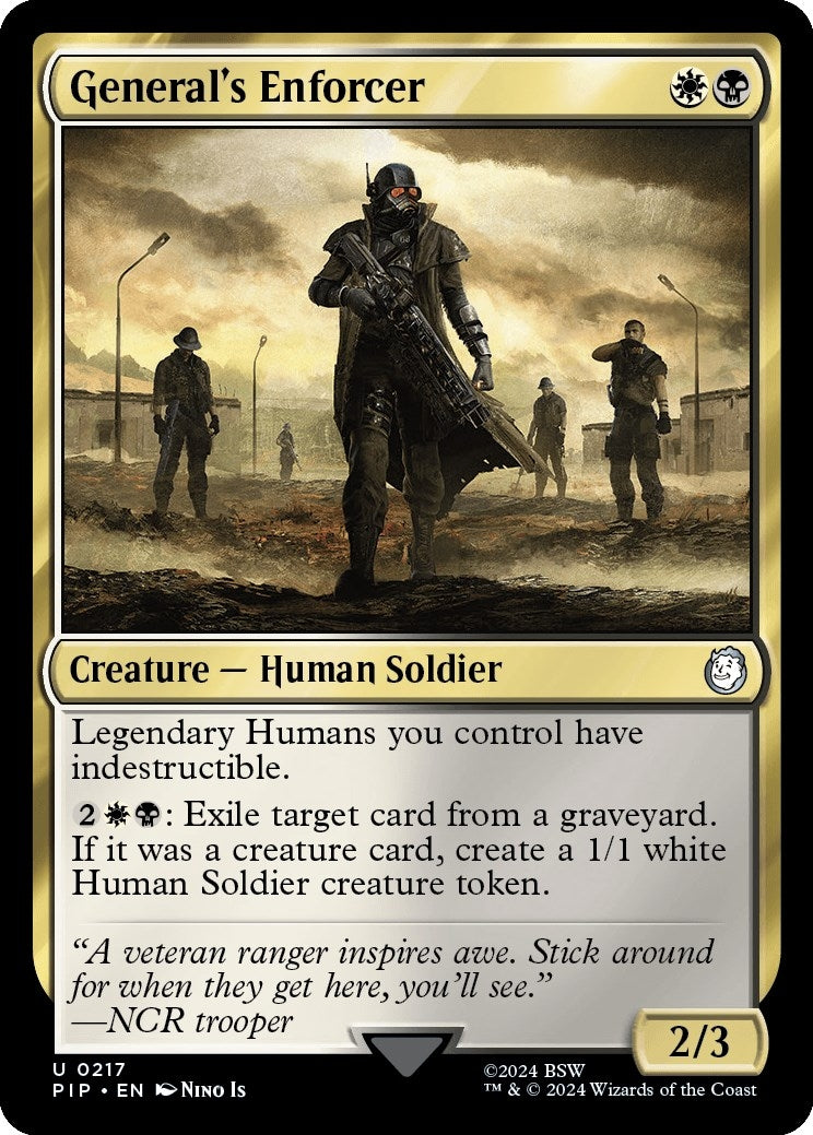 Image for General's Enforcer (Universes Beyond: Fallout) (217) - Magic: The Gathering