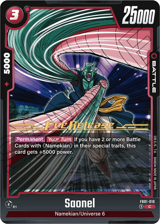 Image for Saonel (Awakened Pulse Pre-Release Cards) (FB01-010) - Dragon Ball Super: Fusion World