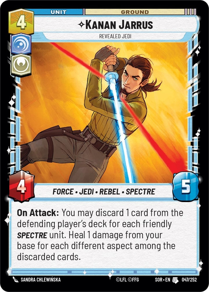 Image for Kanan Jarrus - Revealed Jedi (047/252) [Spark of Rebellion]