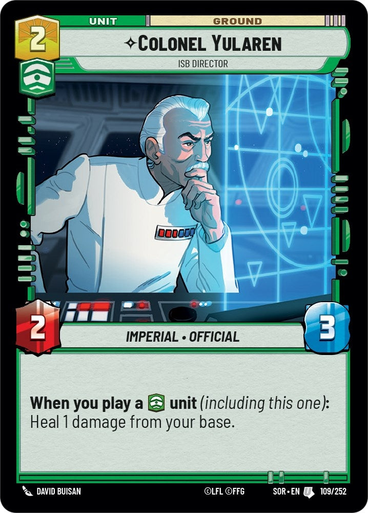 Image for Colonel Yularen - ISB Director (109/252) [Spark of Rebellion]