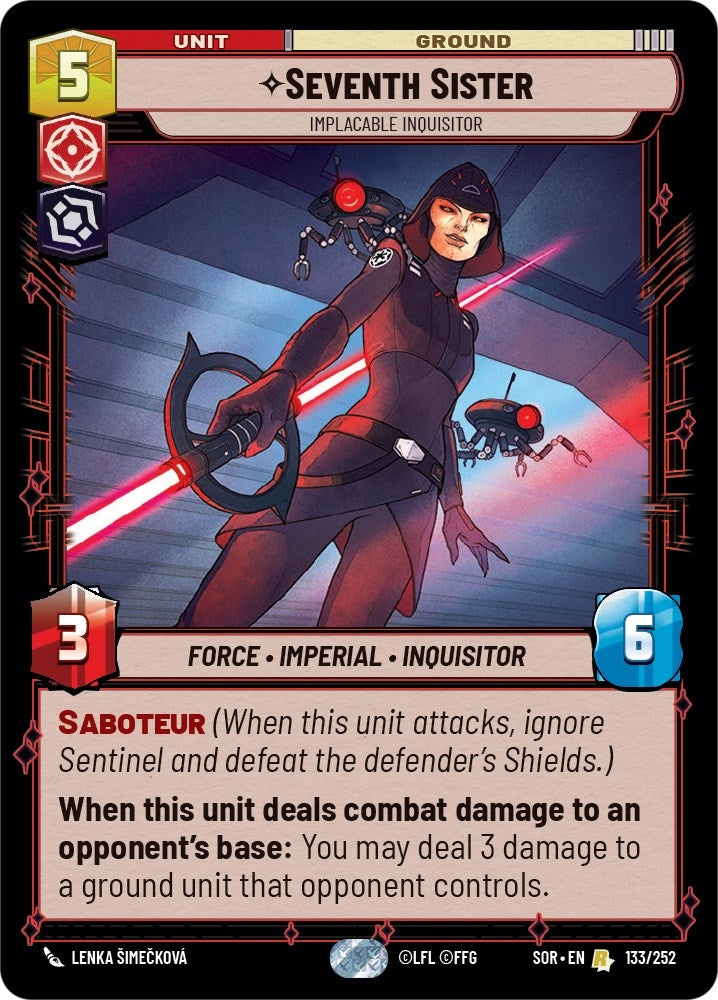 Image for Seventh Sister - Implacable Inquisitor (133/252) [Spark of Rebellion]