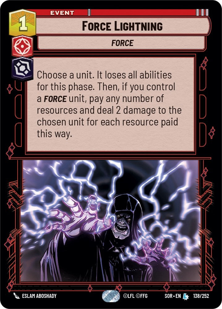 Image for Force Lightning (138/252) [Spark of Rebellion]