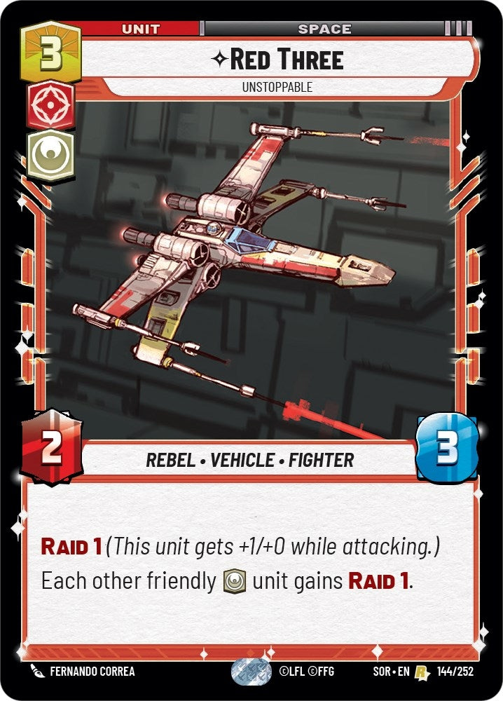 Image for Red Three - Unstoppable (144/252) [Spark of Rebellion]