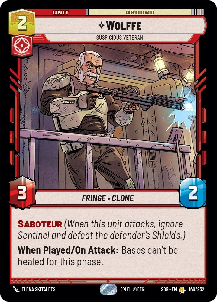 Image for Wolffe - Suspicious Veteran (160/252) [Spark of Rebellion]