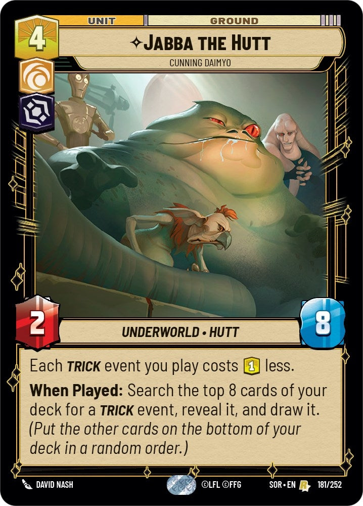Image for Jabba the Hutt - Cunning Daimyo (Spark of Rebellion) (181/252) - Star Wars: Unlimited