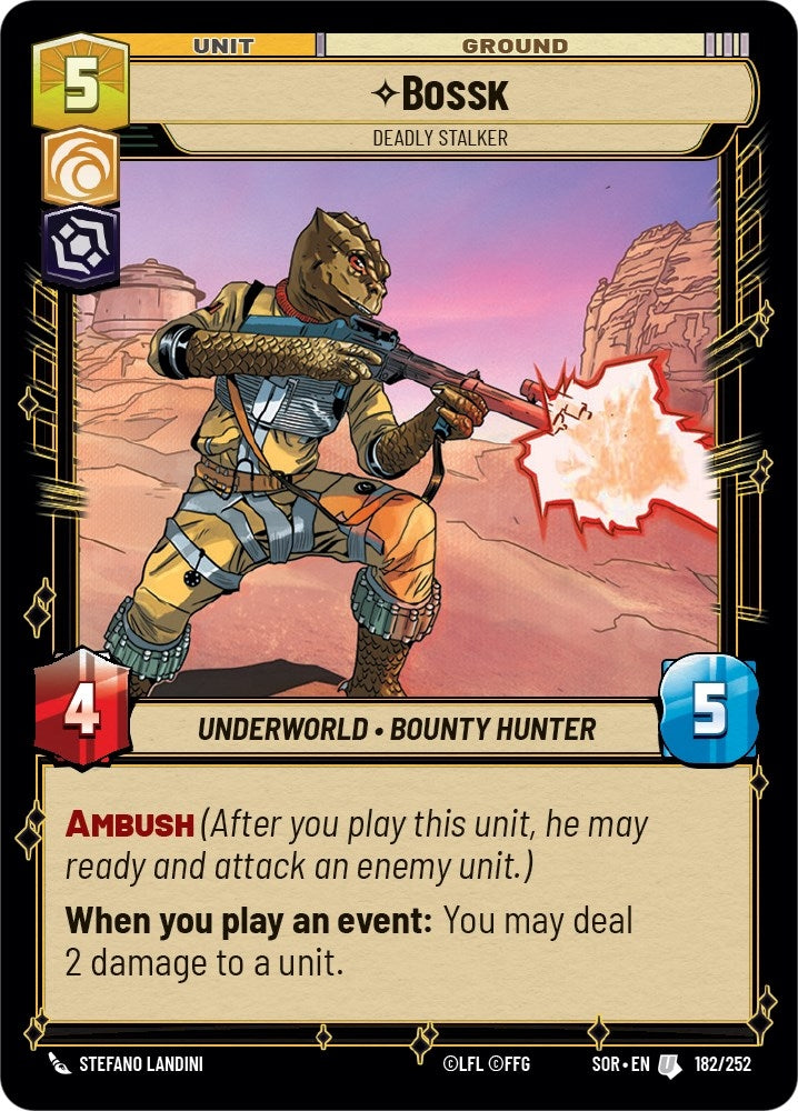 Image for Bossk - Deadly Stalker (Spark of Rebellion) (182/252) - Star Wars: Unlimited
