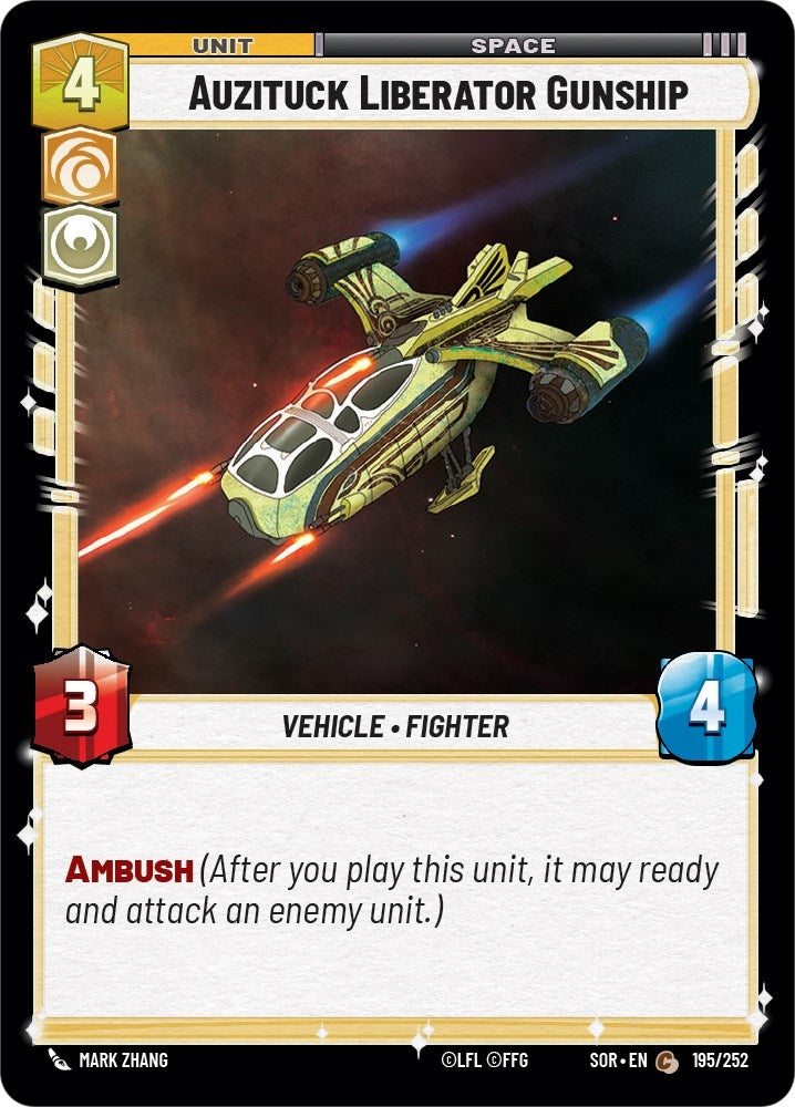 Image for Auzituck Liberator Gunship (Spark of Rebellion) (195/252) - Star Wars: Unlimited