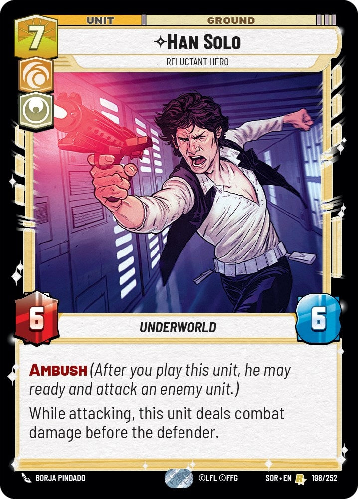 Image for Han Solo - Reluctant Hero (Spark of Rebellion) (198/252) - Star Wars: Unlimited