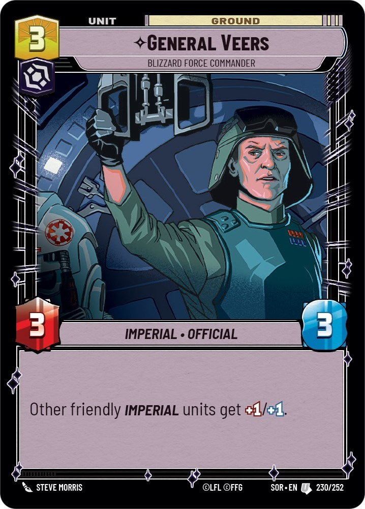 Image for General Veers - Blizzard Force Commander (Spark of Rebellion) (230/252) - Star Wars: Unlimited