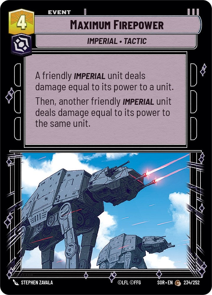 Image for Maximum Firepower (Spark of Rebellion) (234/252) - Star Wars: Unlimited