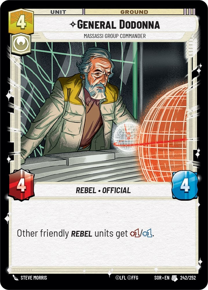 Image for General Dodonna - Massassi Group Commander (Spark of Rebellion) (242/252) - Star Wars: Unlimited