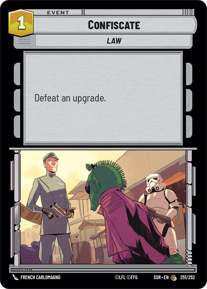 Image for Confiscate (Spark of Rebellion) (251/252) - Star Wars: Unlimited
