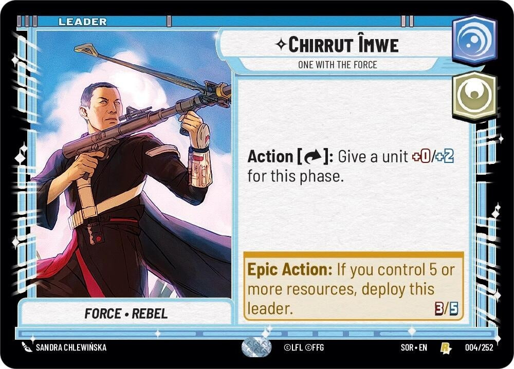 Image for Chirrut Imwe - One With The Force (Spark of Rebellion) (004/252) - Star Wars: Unlimited