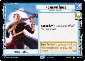 Image for Chirrut Imwe - One With The Force (Spark of Rebellion) (004/252) - Star Wars: Unlimited