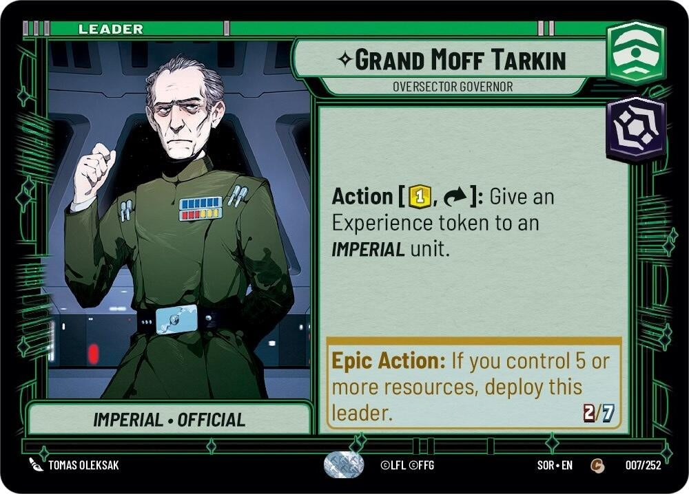 Image for Grand Moff Tarkin - Oversector Governor (Spark of Rebellion) (007/252) - Star Wars: Unlimited