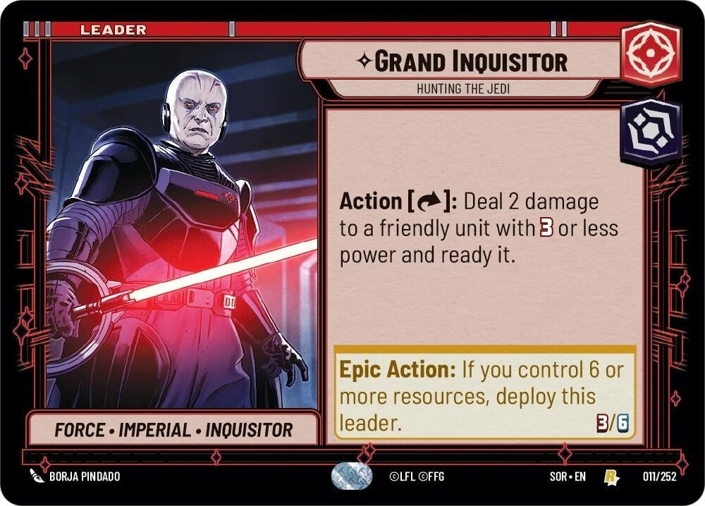 Image for Grand Inquisitor - Hunting the Jedi (Spark of Rebellion) (011/252) - Star Wars: Unlimited