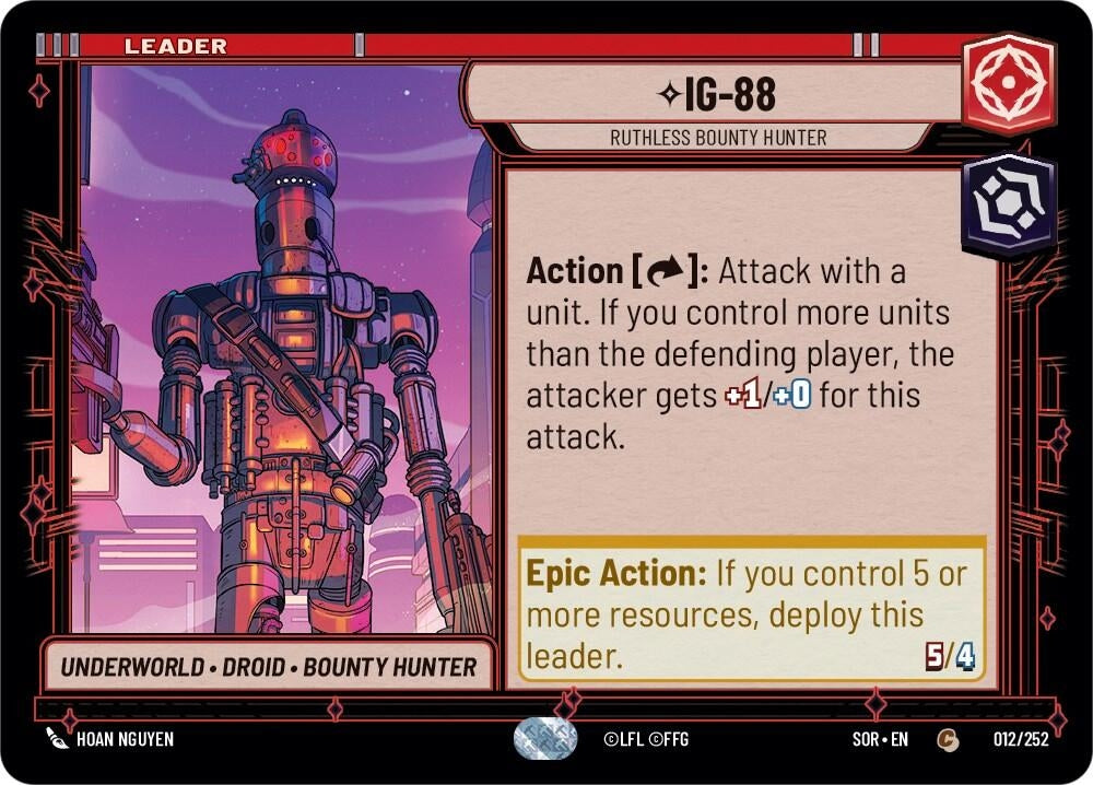 Image for IG-88 - Ruthless Bounty Hunter (Spark of Rebellion) (012/252) - Star Wars: Unlimited