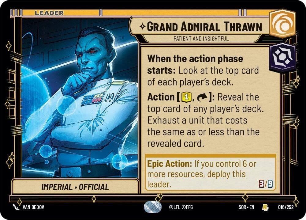Image for Grand Admiral Thrawn - Patient and Insightful (Spark of Rebellion) (016/252) - Star Wars: Unlimited