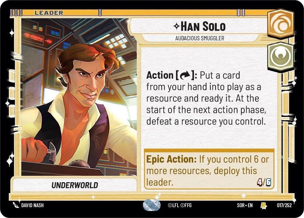 Image for Han Solo - Audacious Smuggler (Spark of Rebellion) (017/252) - Star Wars: Unlimited