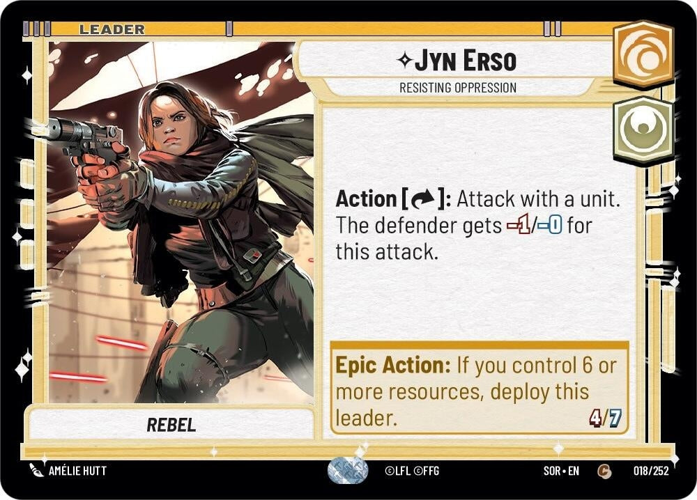 Image for Jyn Erso - Resisting Oppression (Spark of Rebellion) (018/252) - Star Wars: Unlimited