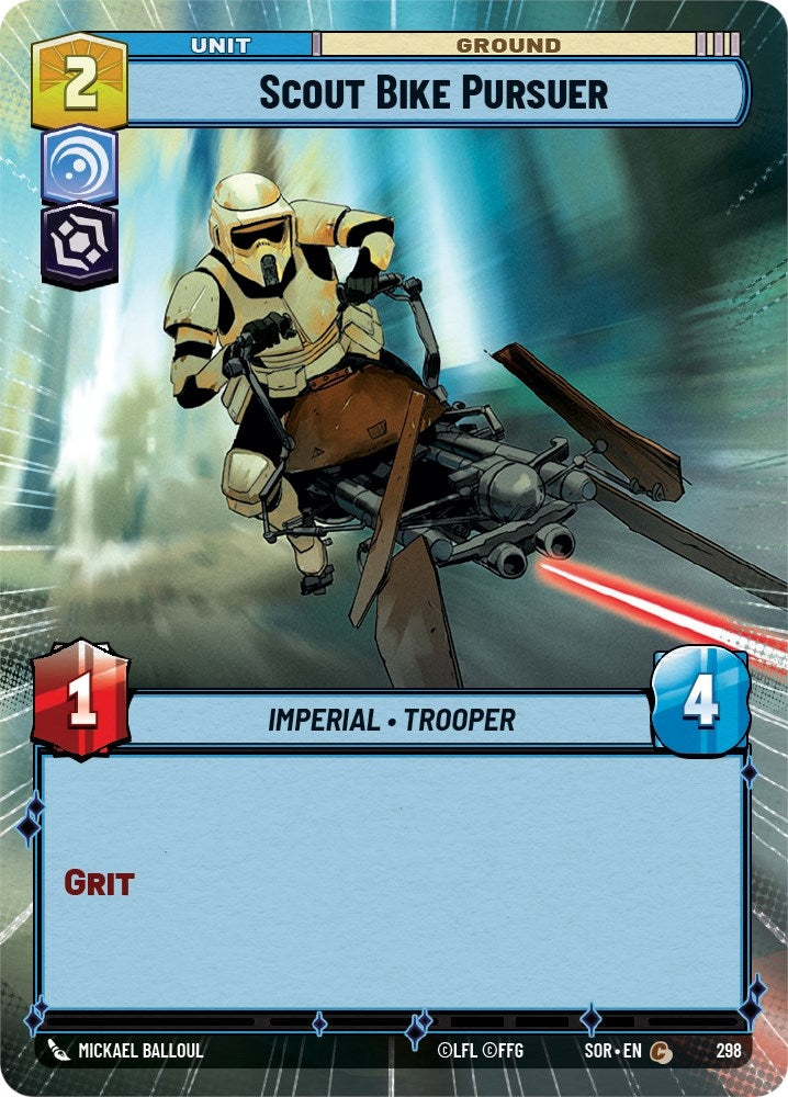 Image for Scout Bike Pursuer (Hyperspace) (Spark of Rebellion) (298) - Star Wars: Unlimited