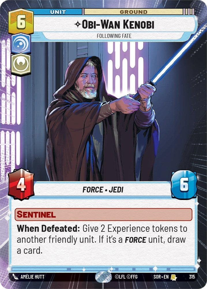 Image for Obi-Wan Kenobi - Following Fate (Hyperspace) (Spark of Rebellion) (315) - Star Wars: Unlimited