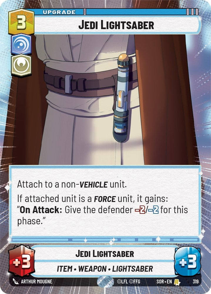 Image for Jedi Lightsaber (Hyperspace) (Spark of Rebellion) (319) - Star Wars: Unlimited