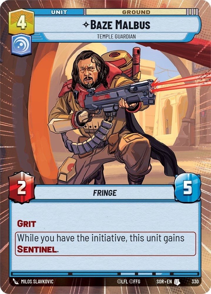 Image for Baze Malbus - Temple Guardian (Hyperspace) (Spark of Rebellion) (330) - Star Wars: Unlimited