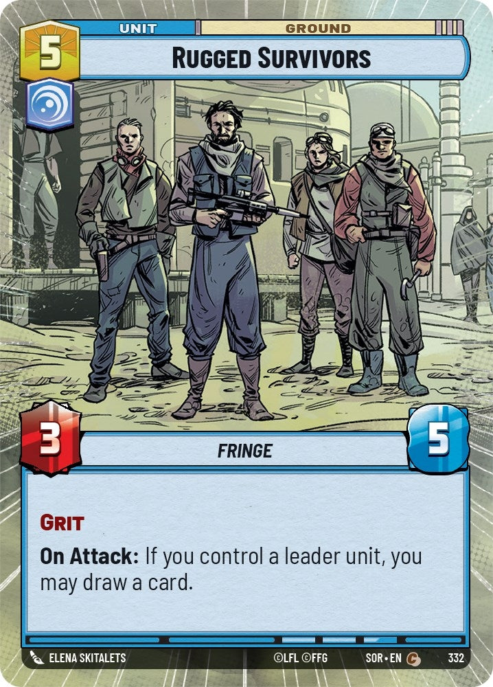 Image for Rugged Survivors (Hyperspace) (Spark of Rebellion) (332) - Star Wars: Unlimited