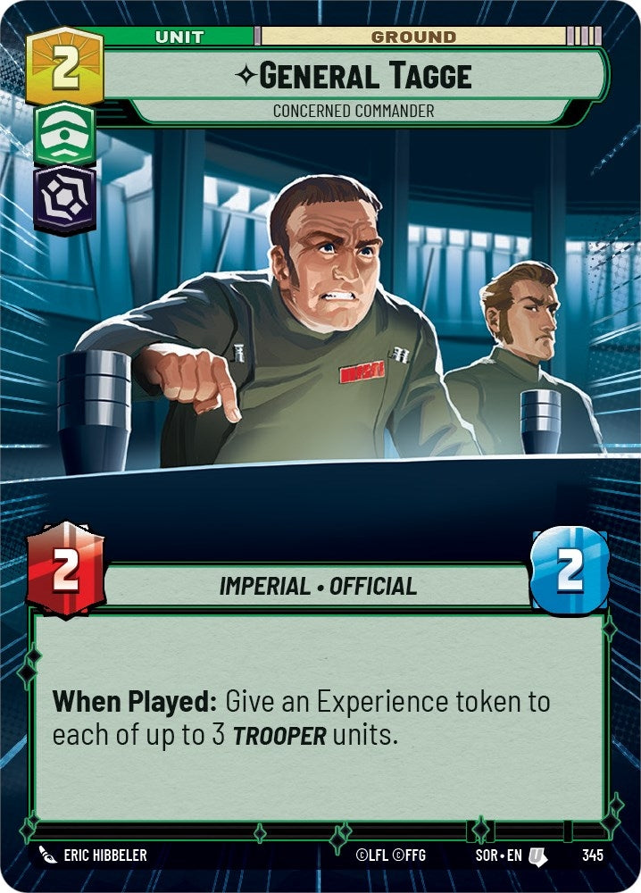Image for General Tagge - Concerned Commander (Hyperspace) (Spark of Rebellion) (345) - Star Wars: Unlimited