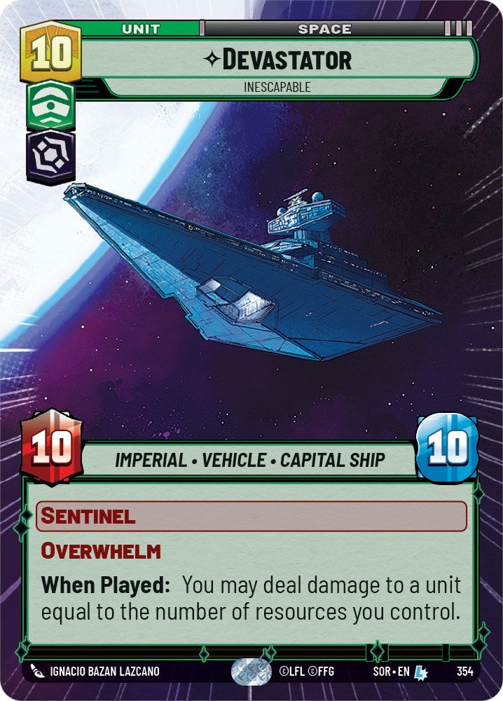 Image for Devastator - Inescapable (Hyperspace) (Spark of Rebellion) (354) - Star Wars: Unlimited