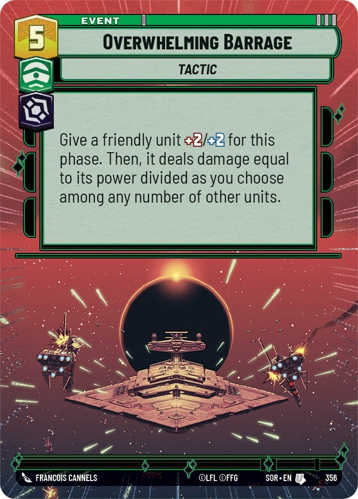 Image for Overwhelming Barrage (Hyperspace) (Spark of Rebellion) (356) - Star Wars: Unlimited