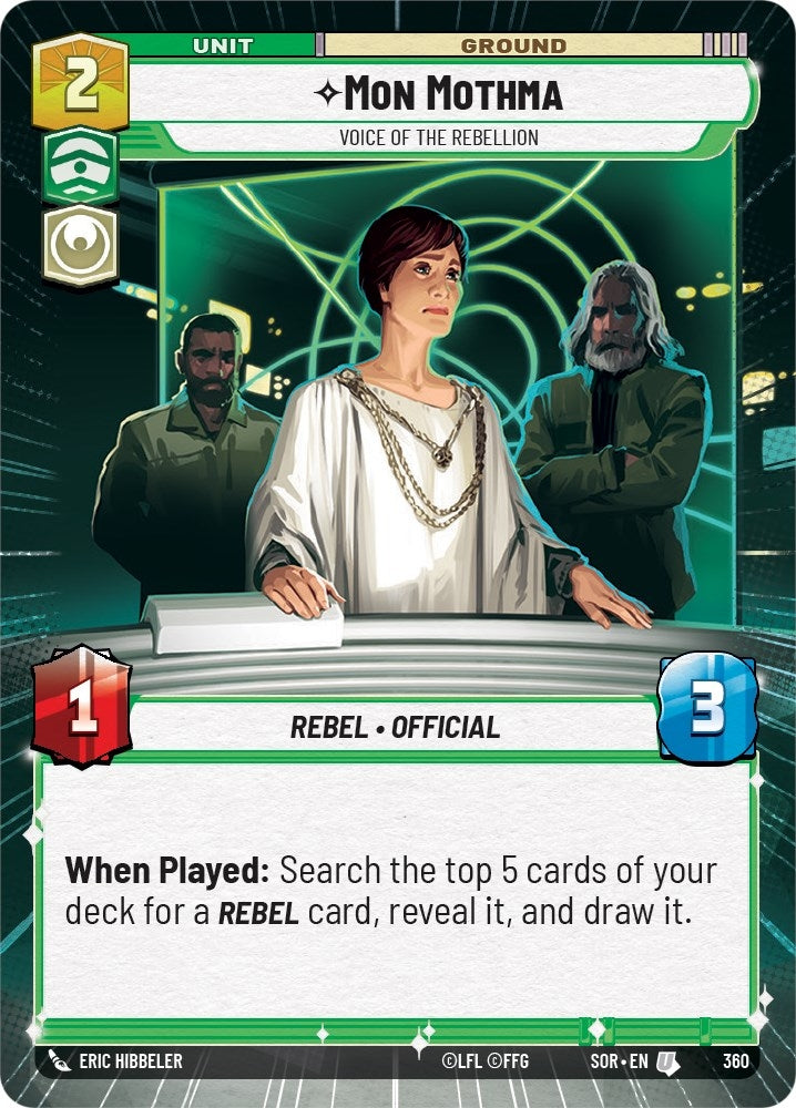 Image for Mon Mothma - Voice of the Rebellion (Hyperspace) (Spark of Rebellion) (360) - Star Wars: Unlimited