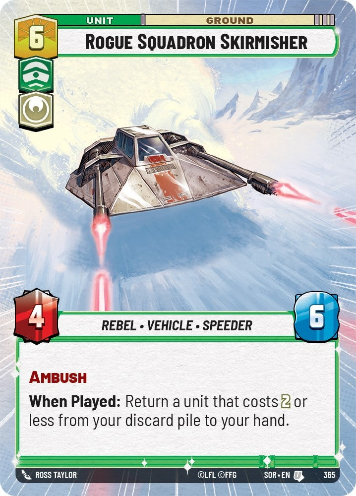 Image for Rogue Squadron Skirmisher (Hyperspace) (Spark of Rebellion) (365) - Star Wars: Unlimited