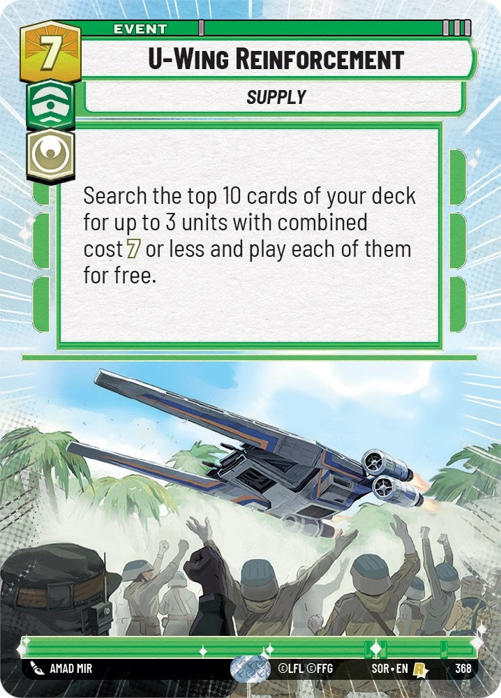 Image for U-Wing Reinforcement (Hyperspace) (Spark of Rebellion) (368) - Star Wars: Unlimited