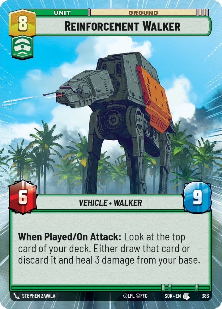 Image for Reinforcement Walker (Hyperspace) (Spark of Rebellion) (383) - Star Wars: Unlimited