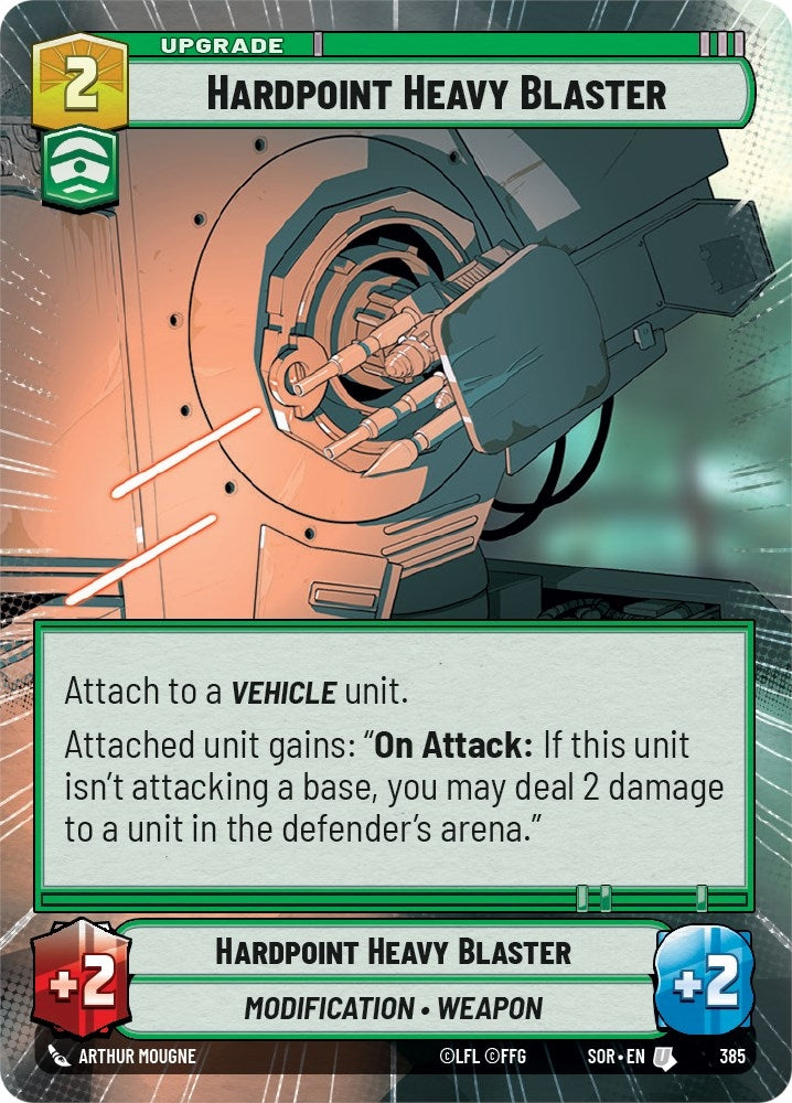 Image for Hardpoint Heavy Blaster (Hyperspace) (Spark of Rebellion) (385) - Star Wars: Unlimited