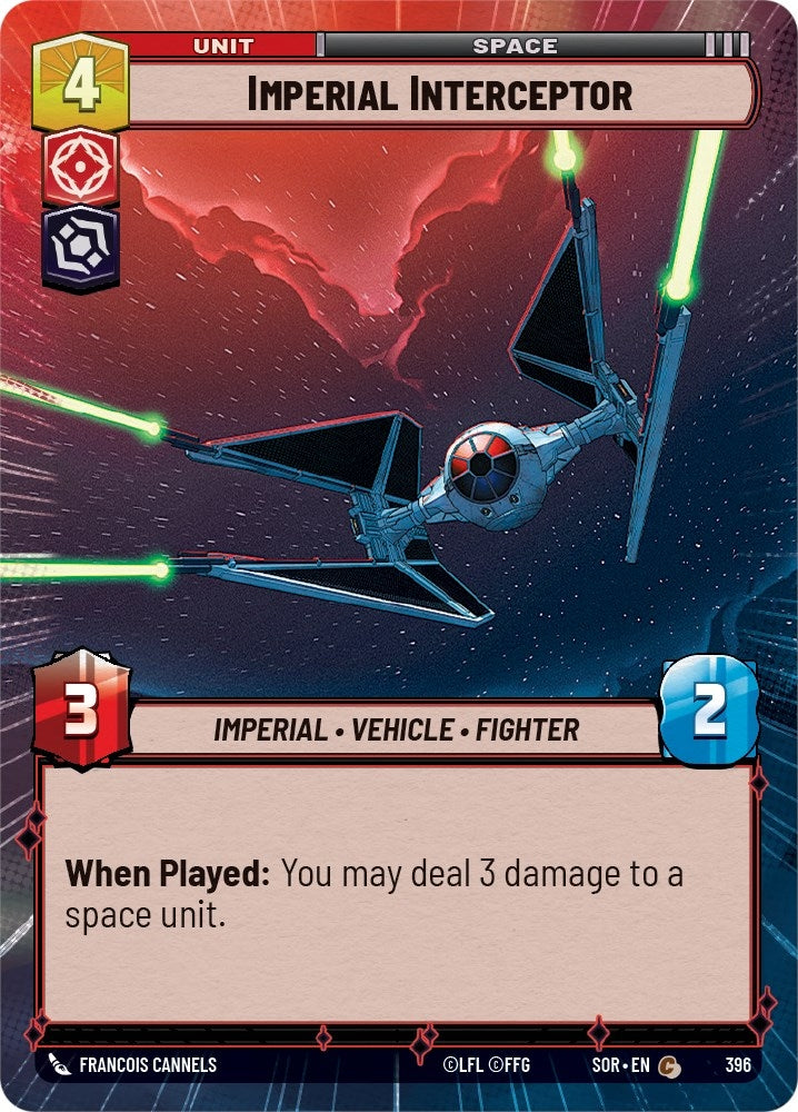 Image for Imperial Interceptor (Hyperspace) (Spark of Rebellion) (396) - Star Wars: Unlimited