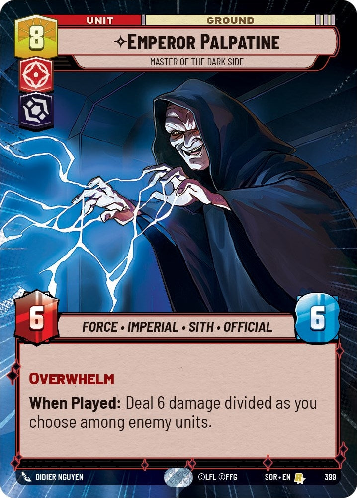 Image for Emperor Palpatine - Master of the Dark Side (Hyperspace) (Spark of Rebellion) (399) - Star Wars: Unlimited