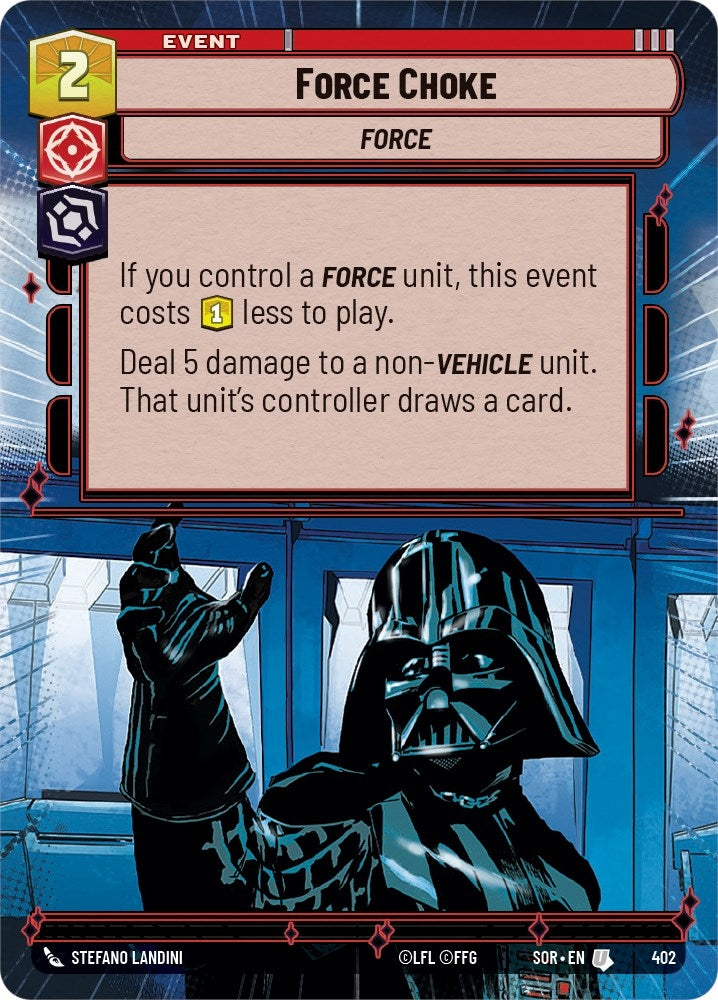 Image for Force Choke (Hyperspace) (Spark of Rebellion) (402) - Star Wars: Unlimited