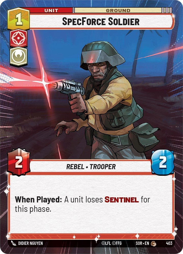 Image for SpecForce Soldier (Hyperspace) (Spark of Rebellion) (403) - Star Wars: Unlimited