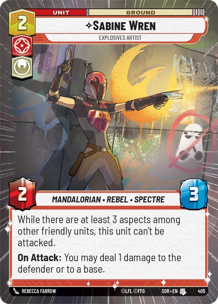 Image for Sabine Wren - Explosives Artist (Hyperspace) (Spark of Rebellion) (405) - Star Wars: Unlimited