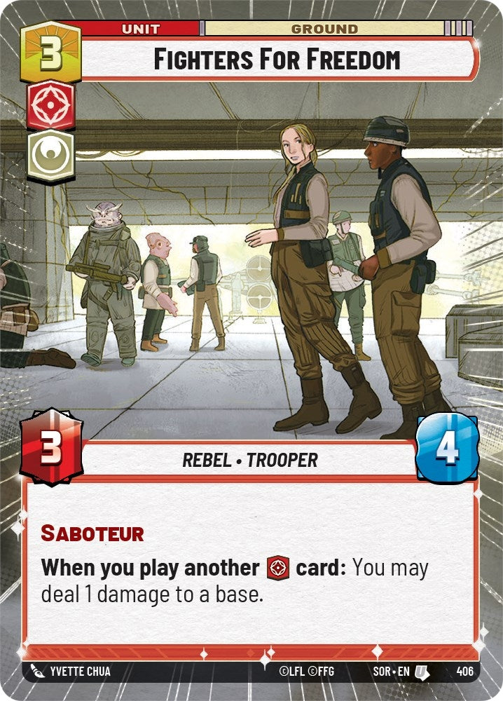 Image for Fighters For Freedom (Hyperspace) (Spark of Rebellion) (406) - Star Wars: Unlimited